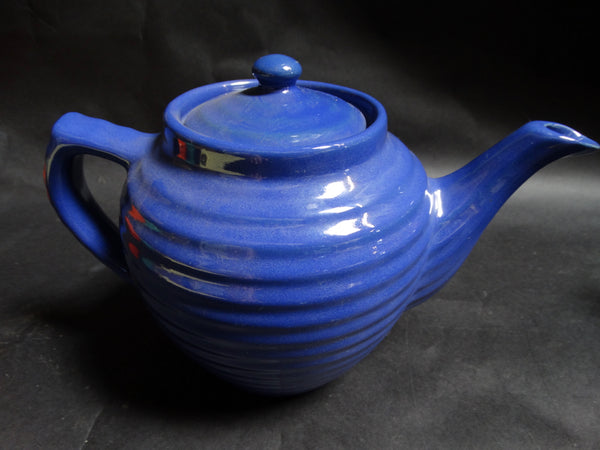 Bauer Ringware Large Cobalt Blue Teapot B30124