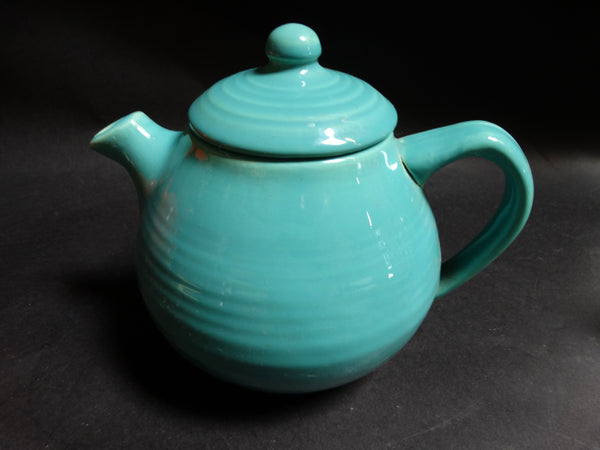 Bauer Monterey Ringware Snubnosed Teapot in Turquoise B3027