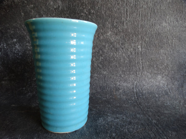 Bauer Ringware Vase in Turquoise B3050