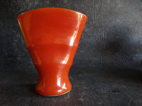 Bauer Matt Carlton Small Fan Vase in Orange B3061