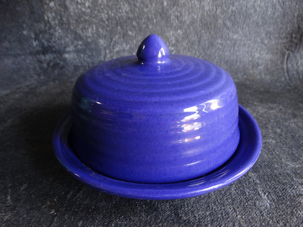 Bauer ringware Round Butter Dish in Cobalt B3064