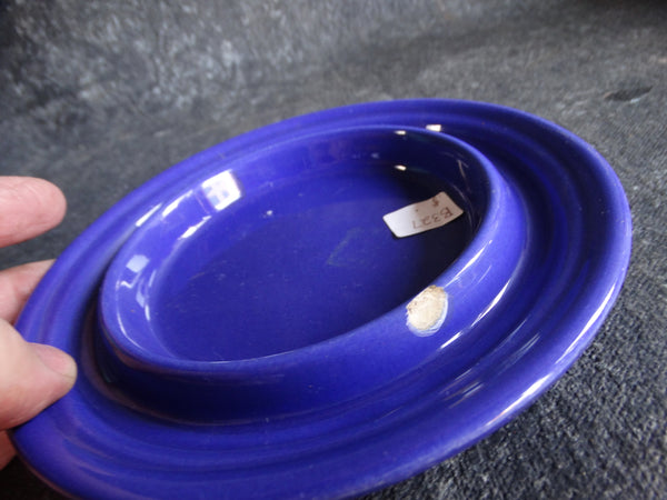 Bauer ringware Round Butter Dish in Cobalt B3064