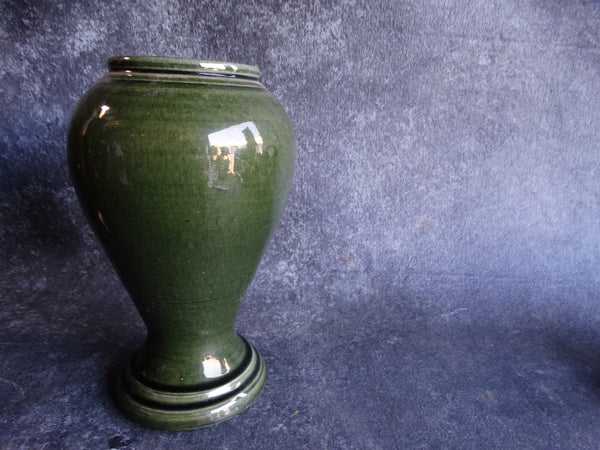 Bauer Pedestal California Vase in Ink Green B3072