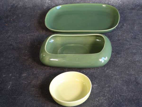 Bauer Bruche Set of 3 pieces of Serveware In Moss Green and Chartreuse B3140