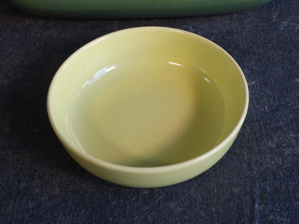 Bauer Bruche Set of 3 pieces of Serveware In Moss Green and Chartreuse B3140