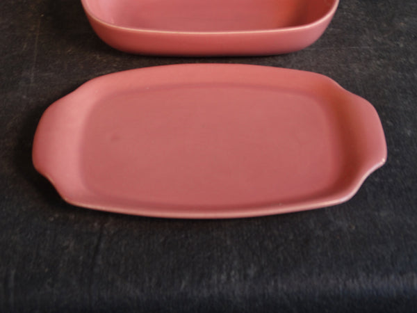 Bauer Set of 3 Pink Mid-Century Serving Pieces B3144