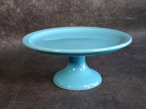 Bauer Cake Plate In Turquoise c 1920 B3150
