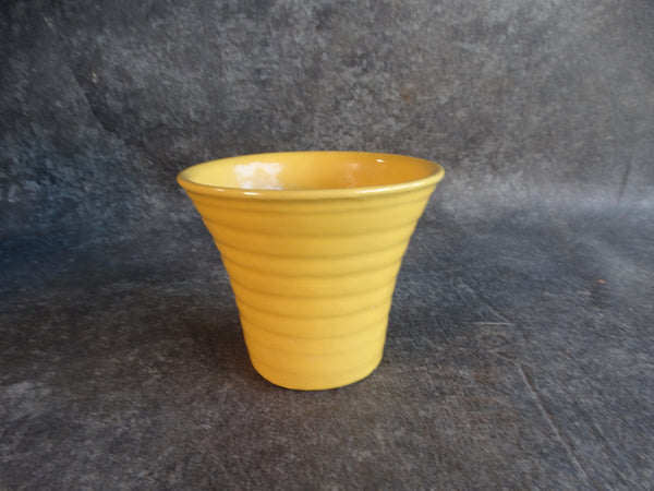 Bauer Ribbed Yellow Flower Pot B3191