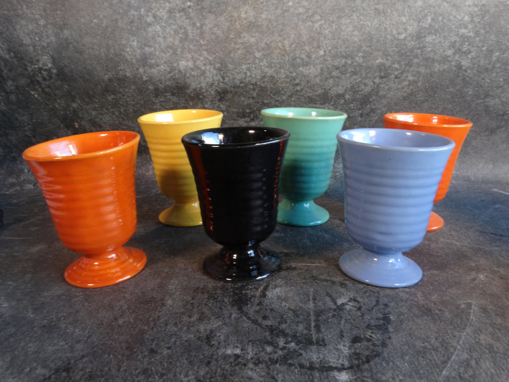 Bauer Ringware Set of 6 Footed Tumblers in Assorted Colors B3200