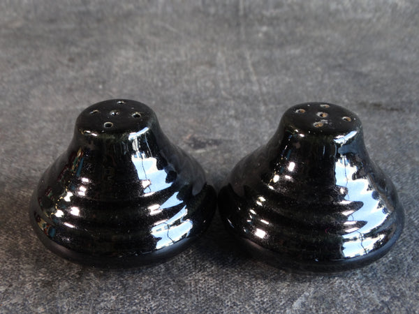 Bauer Ringware Pair of Salt & Pepper Shakers in Black B3215