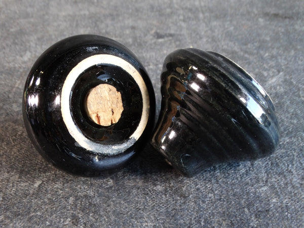Bauer Ringware Pair of Salt & Pepper Shakers in Black B3215