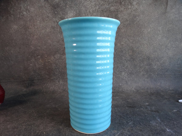 Bauer Ringware Vase in Turquoise High Fire Glaze B3220