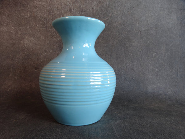 Catalina Island White Clay Pottery Vase in Cerulean Blue C390