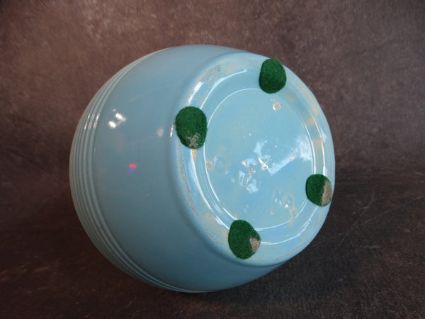 Catalina Island White Clay Pottery Vase in Cerulean Blue C390
