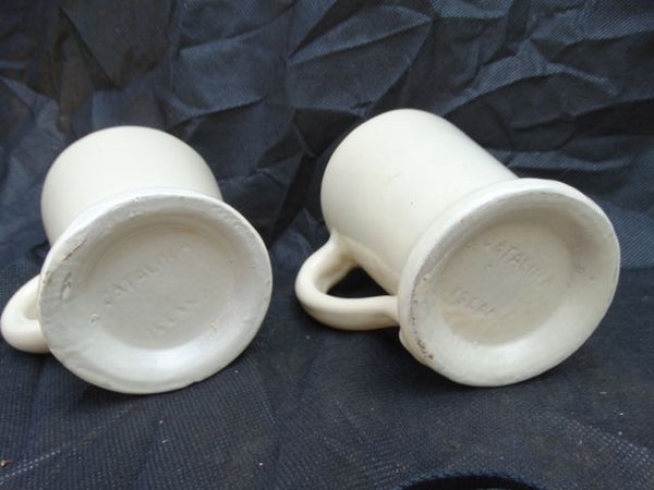 Catalina, pair of Ivory Mugs