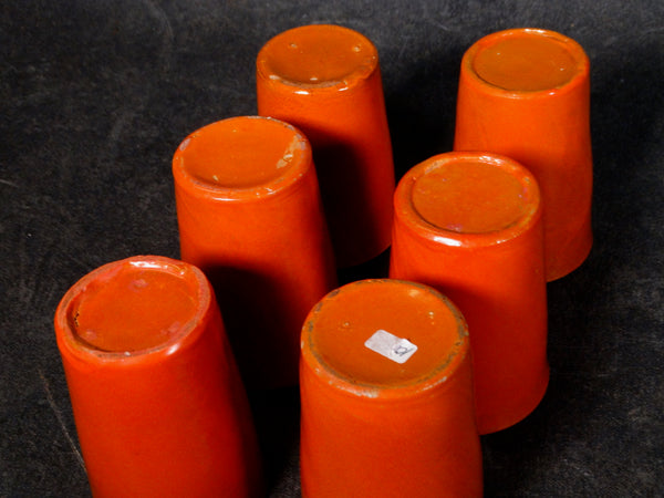 Catalina Island Pottery Red Clay Set of 6 Tumblers in Toyon Red  C503