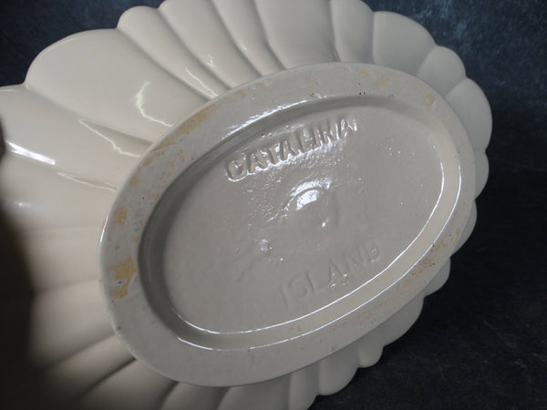 Catalina Island Pottery Fluted Console Bowl in Cream C509