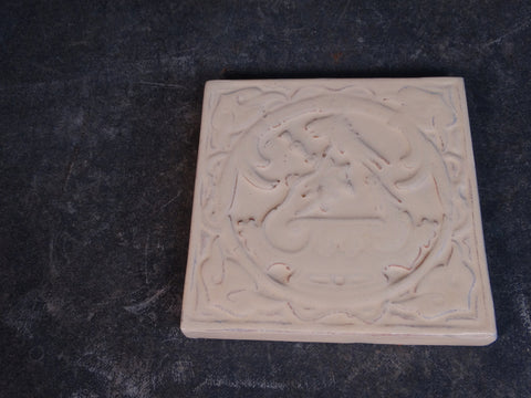 Catalina Island Aztec Parrot Tile in Ivory Glaze over Red Clay C520