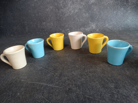 Catalina Island Set of 6 Demi-tasse Cups - Assorted Colors C536