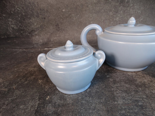 Catalina Island Tea Pot, Sugar Bowl and Creamer Set in Baby Blue C546