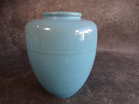 Catalina Island Red Clay Turquoise Oil Jar Vase C557