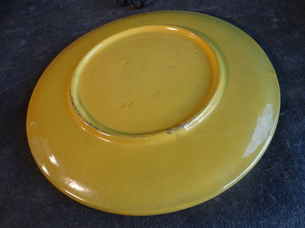 Catalina Island Pottery Yellow Charger, Red Clay C575