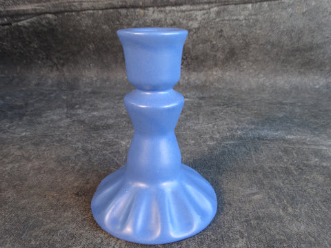 Catalina Island White Clay Candlestick in Blue C600