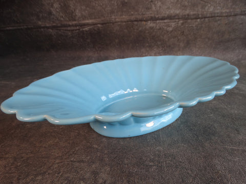 Catalina Island Pottery White Clay Console Bowl in Blue C620