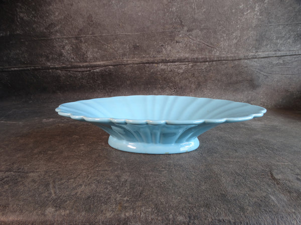 Catalina Island Pottery White Clay Console Bowl in Blue C620