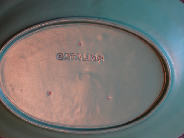 Catalina Island Red Clay Platter in Green C656