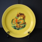 Metlox 11″ Yellow Hand Painted Plate