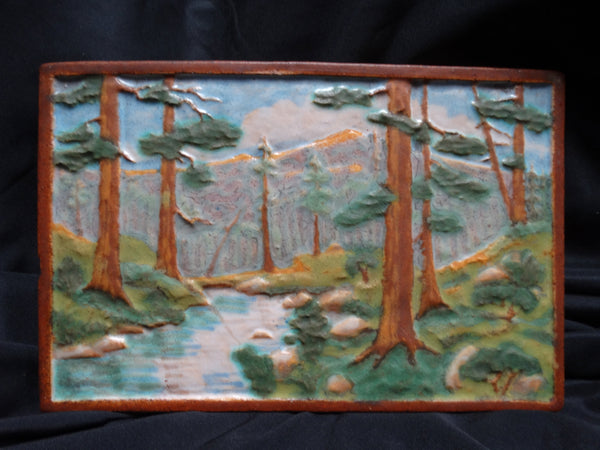 Calco Arts & Crafts Redwood Forest Scene Tile