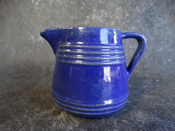 Pacific Hostess Ware Mini Pitcher in Blue Speckled Glaze c 1933 CA2096