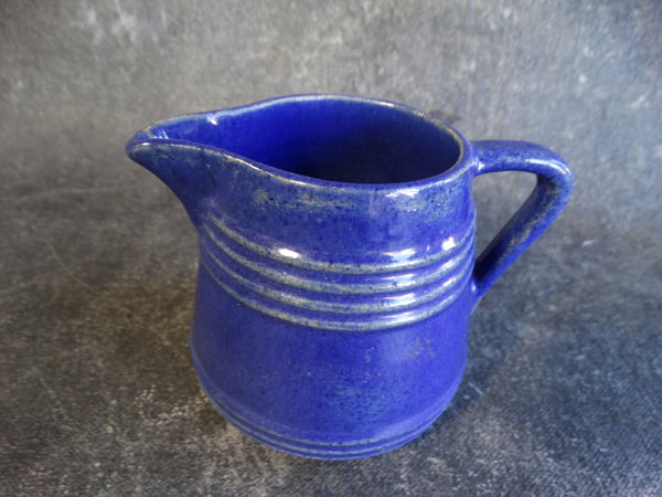 Pacific Hostess Ware Mini Pitcher in Blue Speckled Glaze c 1933 CA2096