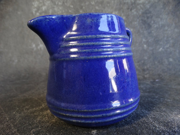 Pacific Hostess Ware Mini Pitcher in Blue Speckled Glaze c 1933 CA2096