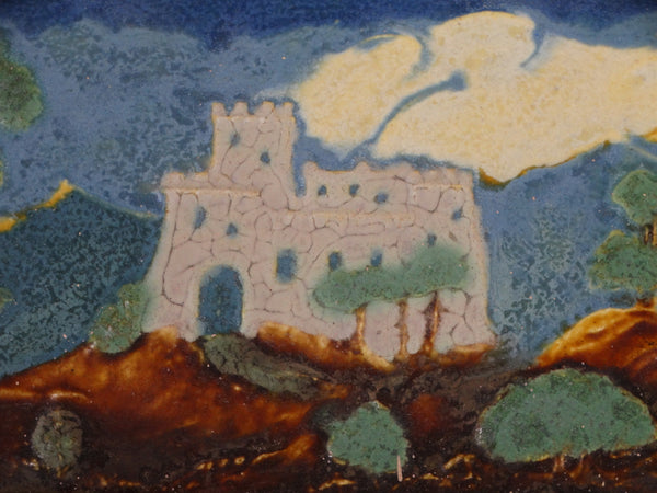 Calco Nocturnal Castle Tile c 1920s CA2136