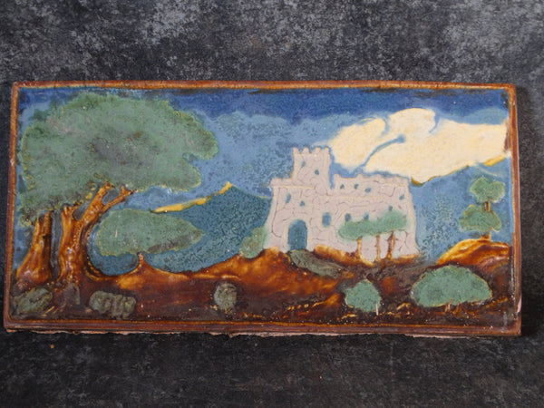 Calco Nocturnal Castle Tile c 1920s CA2136