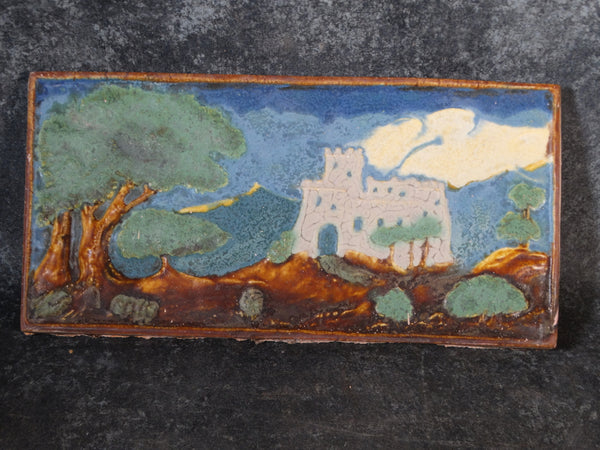 Calco Nocturnal Castle Tile c 1920s CA2136