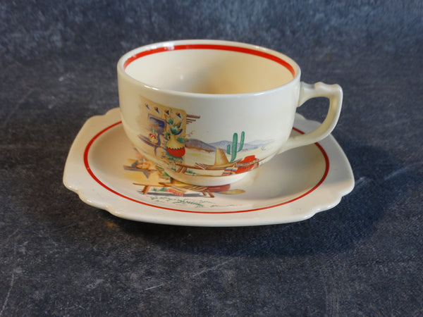 Homer Laughlin Mexicana Cup and Saucer CA2156