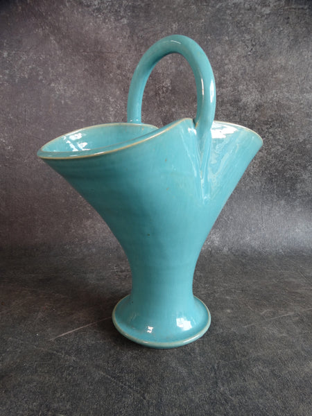 Cole of North Carolina Hand-thrown Pottery Basket in Turquoise CA2165