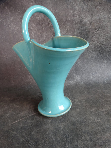 Cole of North Carolina Hand-thrown Pottery Basket in Turquoise CA2165