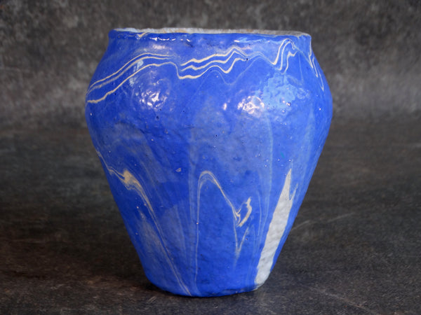 Ozark Roadside Pottery Rare Form in Blue and White CA2198