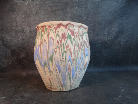 Ozark Roadside Pottery Red/Blue/Green on Taupe CA2205