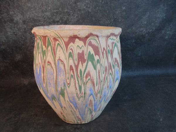 Ozark Roadside Pottery Red/Blue/Green on Taupe CA2205