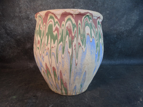 Ozark Roadside Pottery Red/Blue/Green on Taupe CA2205