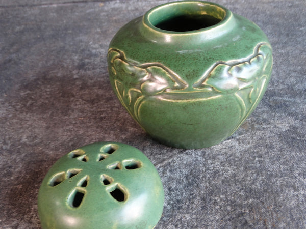 Arts & Crafts Green Studio Pot or Censer c 1915 CA2221