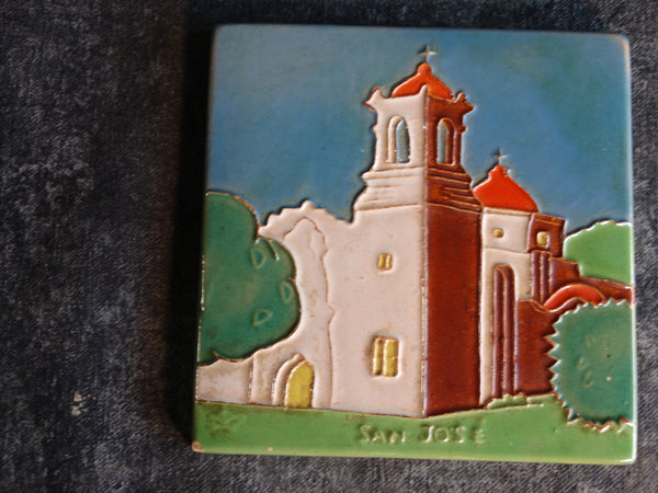 San Jose Tile - Mission Against Baby Blue Sky 1953 CA2227