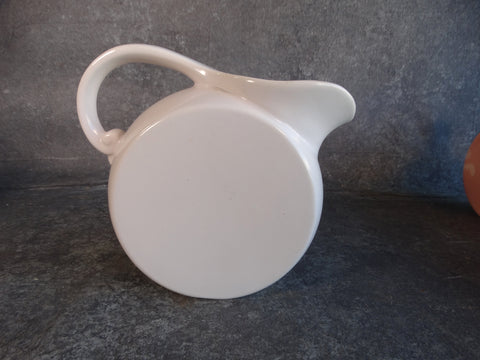 Vernon Kilns Modern California Ice Lip Ball Pitcher in White CA2252