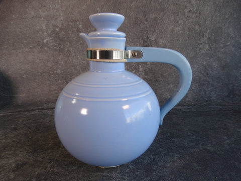 Vernon Kilns Early California Carafe with Stopper & Bakelite Handle in Light Blue CA2257