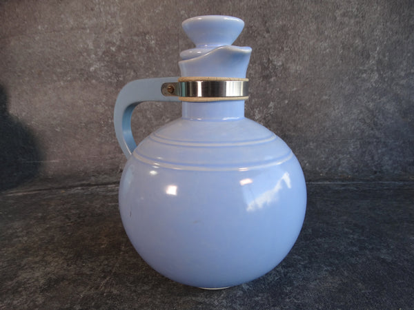 Vernon Kilns Early California Carafe with Stopper & Bakelite Handle in Light Blue CA2257